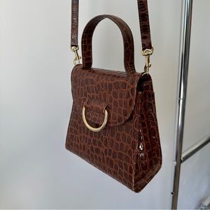 Little liffner brown croc lady bag. Like new.